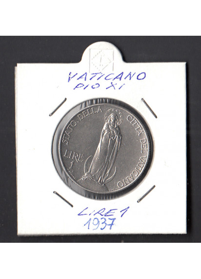1937 - 1 lira Vaticano Pio XI Vergine Maria Spl